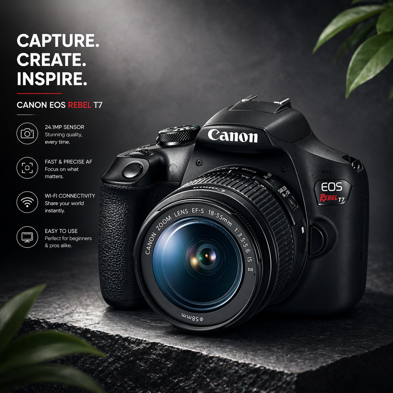Canon EOS Rebel T7 DSLR