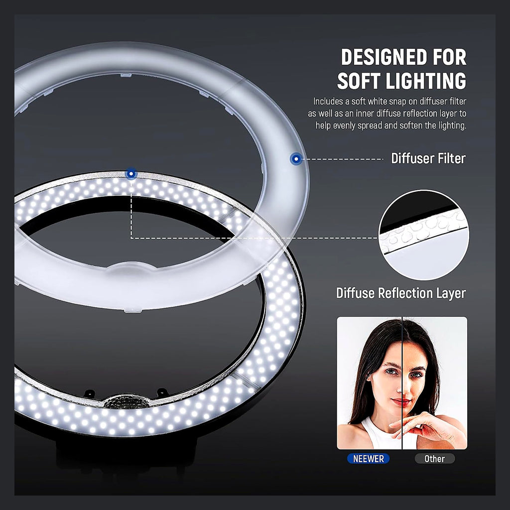 Neewer Ring Light Set – Adjustable LED Ring Light for Video & Content Creators